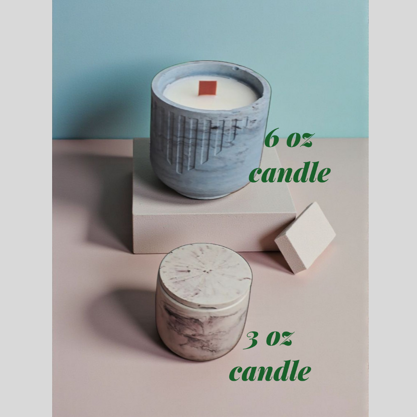 Gift-ready non-toxic candles with seed packet and winter decor