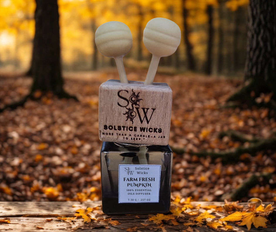Autumn Car Diffuser Collection – seasonal scents with essential oils for cozy fall car rides.